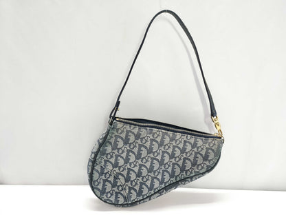 Dior Trotter Dior Trotter Print Saddle Canvas Leather Shoulder Bag Pouch Shoulder Bag