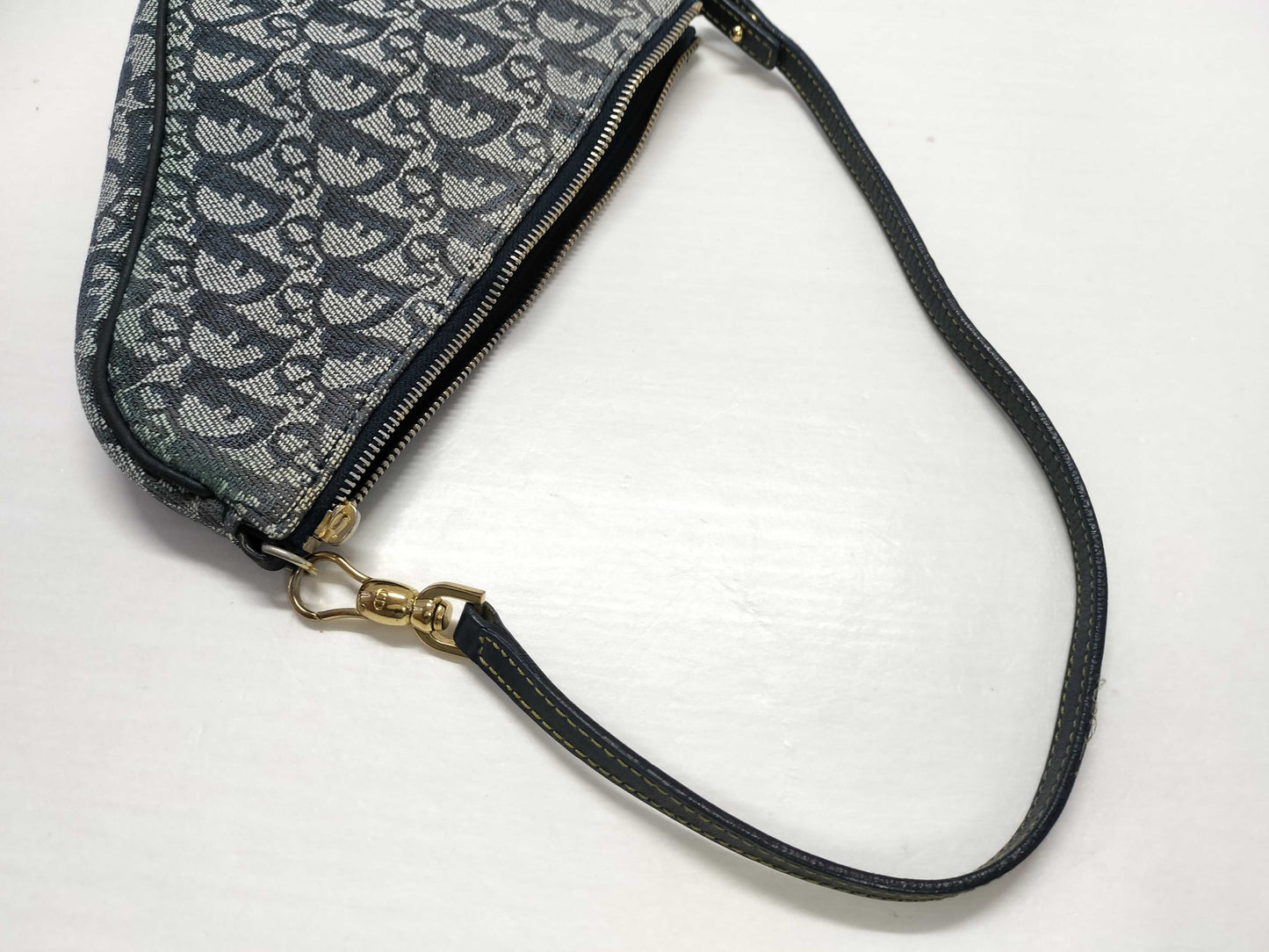 Dior Trotter Dior Trotter Print Saddle Canvas Leather Shoulder Bag Pouch Shoulder Bag