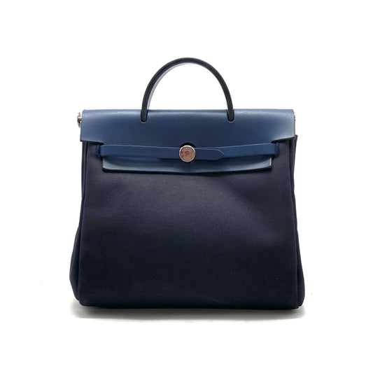 HERMES Hermes Ale Bag Ad PM Toile Officier Rucksack □F Engraved Rucksack