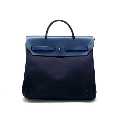 HERMES Hermes Ale Bag Ad PM Toile Officier Rucksack □F Engraved Rucksack