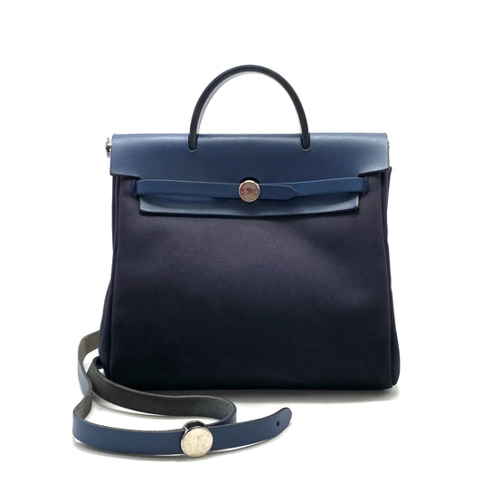 HERMES Hermes Ale Bag Ad PM Toile Officier Rucksack □F Engraved Rucksack