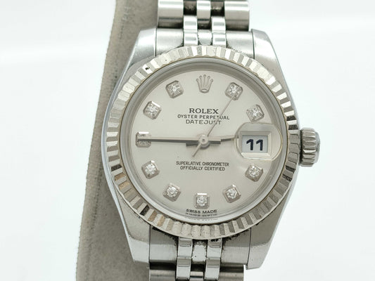 ROLEX 179174G 98UC2700 Silver Dial Jubilee Breath Women's Watch
