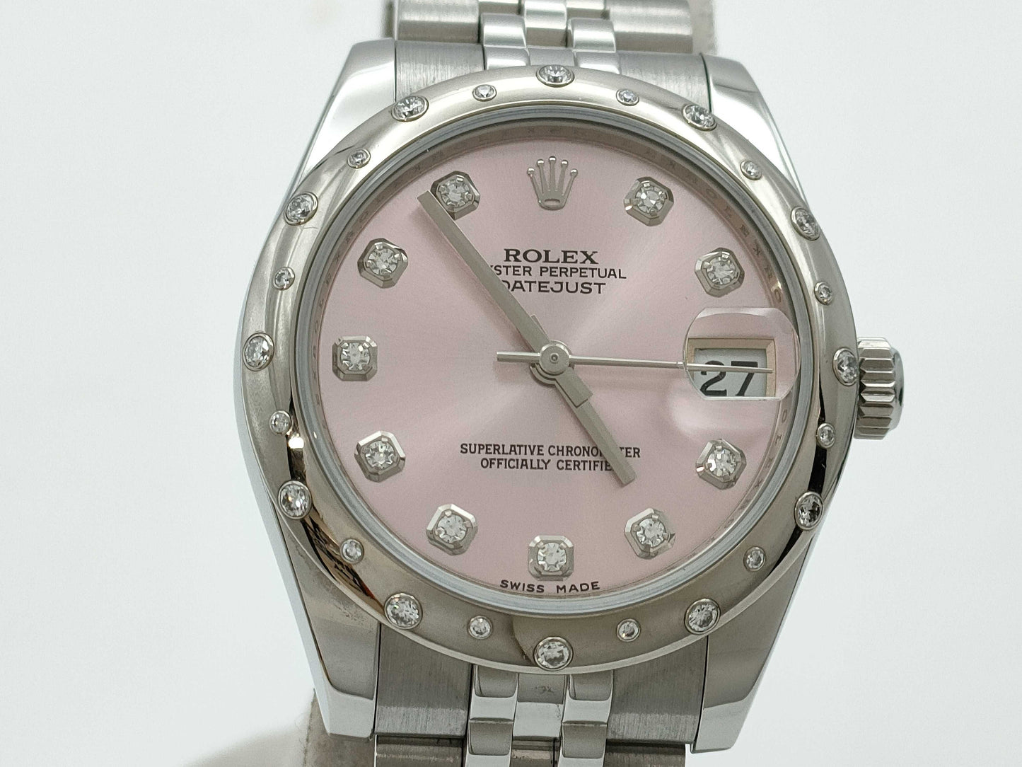 ROLEX 178344G 1X527600 Pink Dial Jubilee Breath Women's Watch