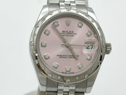 ROLEX 178344G 1X527600 Pink Dial Jubilee Breath Women's Watch