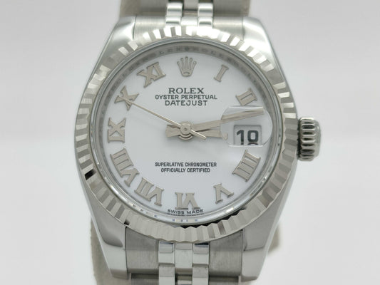 ROLEX 179174 Z357729 White Roman Jubilee Breath Women's Watch