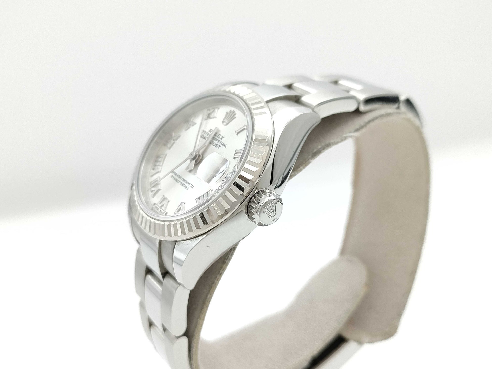 ROLEX 279174 2PX97313 Silver Roman Oyster Breath Women's Watch