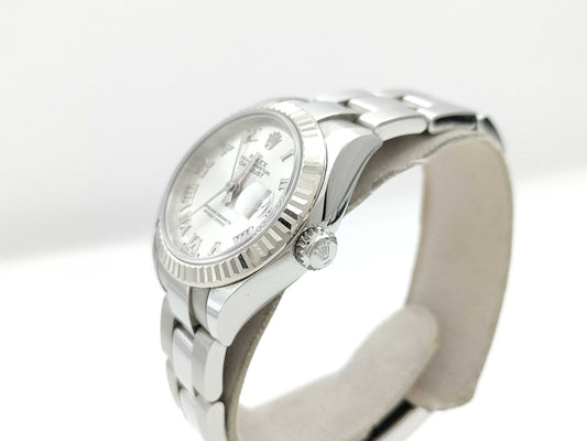 ROLEX 279174 2PX97313 Silver Roman Oyster Breath Women's Watch