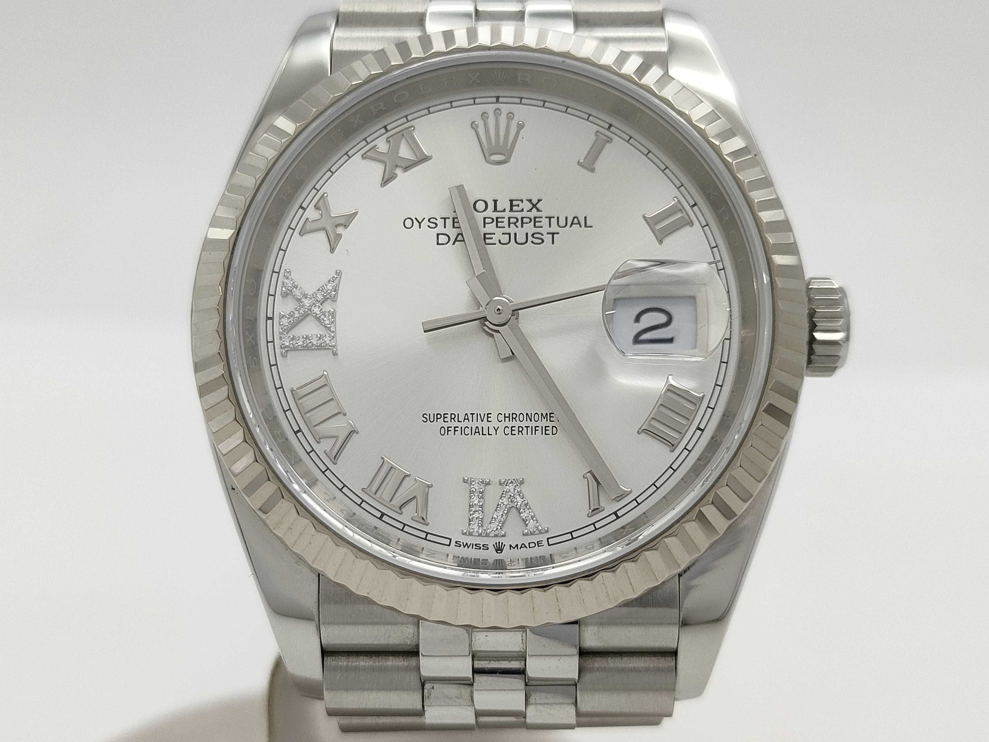 ROLEX 126234 5392D322 Silver Roman Jubilee Breath Men's Watch