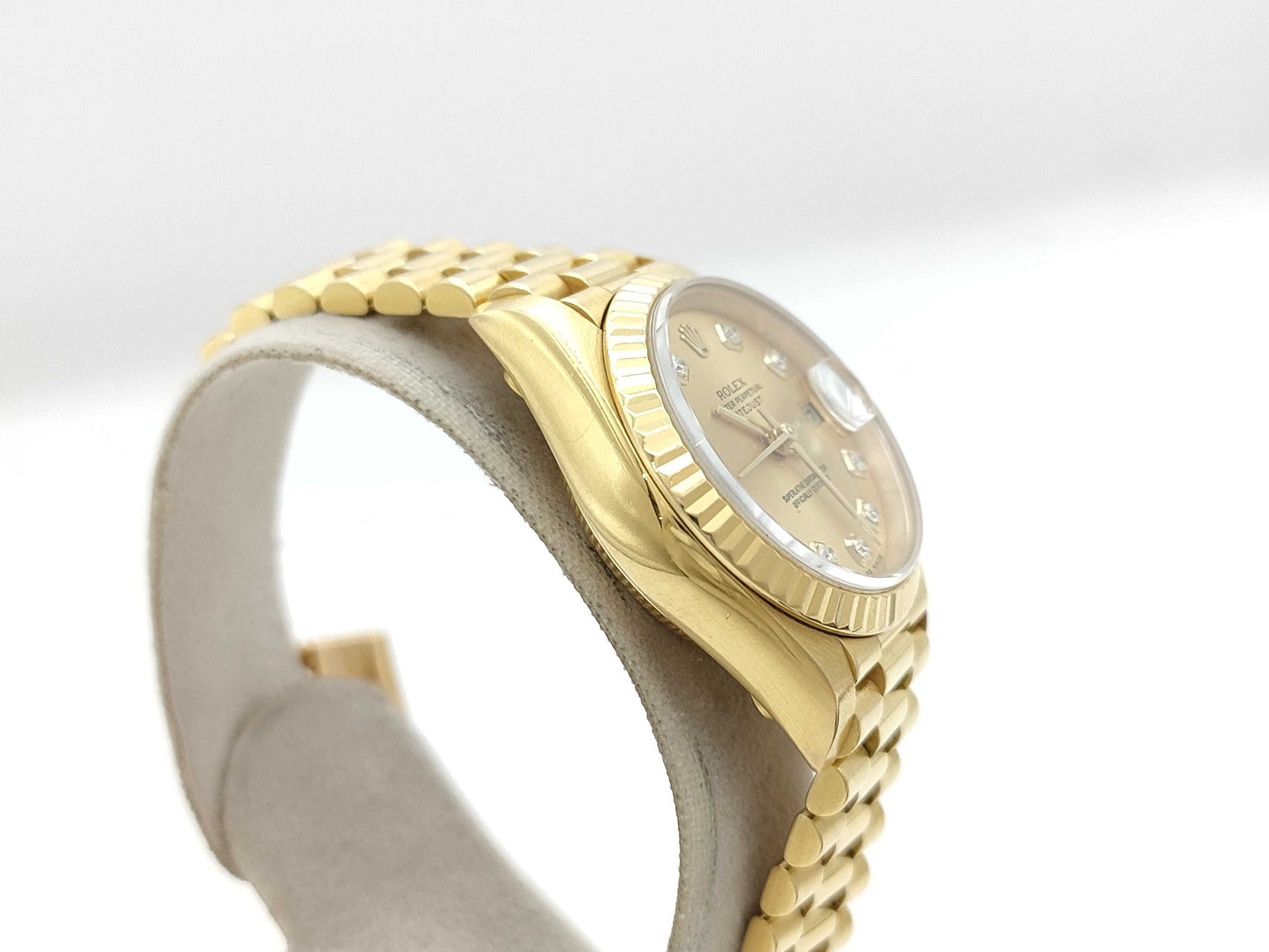 ROLEX 69178G X291338 Champagne Dial K18 Women's Watch