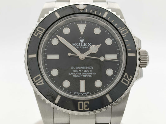 ROLEX 114060 G392Y140 Black Dial Oyster Breath Men's Watch