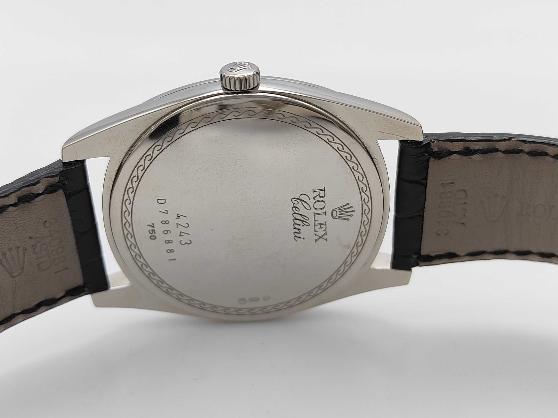 4243/9 D786881 Hand-Wound Black Dial K18 Men's Watch