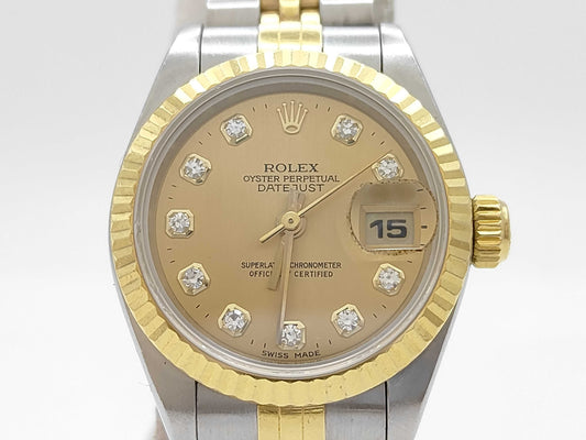 ROLEX 69173G T393607 Champagne Dial Jubilee Breath Women's Watch