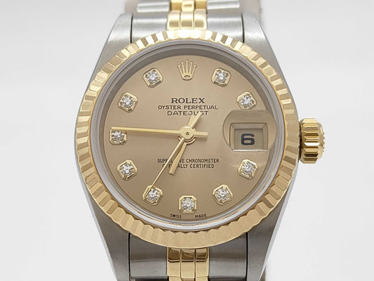 ROLEX 69173G A252505 Champagne Dial Jubilee Breath Women's Watch