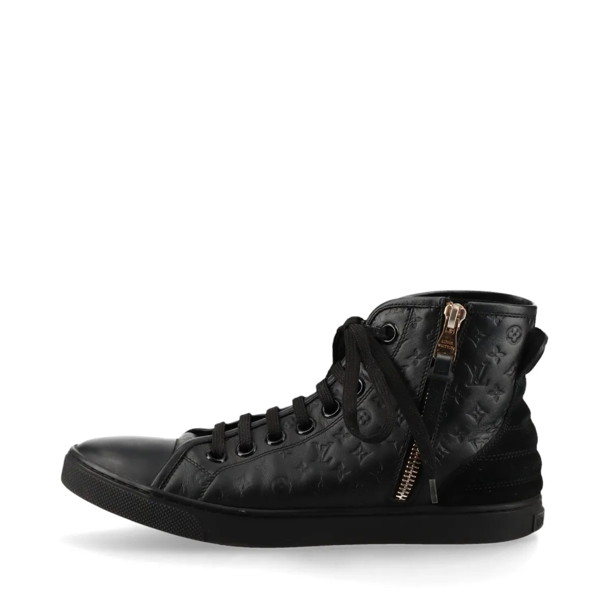 LOUIS VUITTON High-Top Sneakers 35.5 MS0183 Monogram LV Logo Sneakers