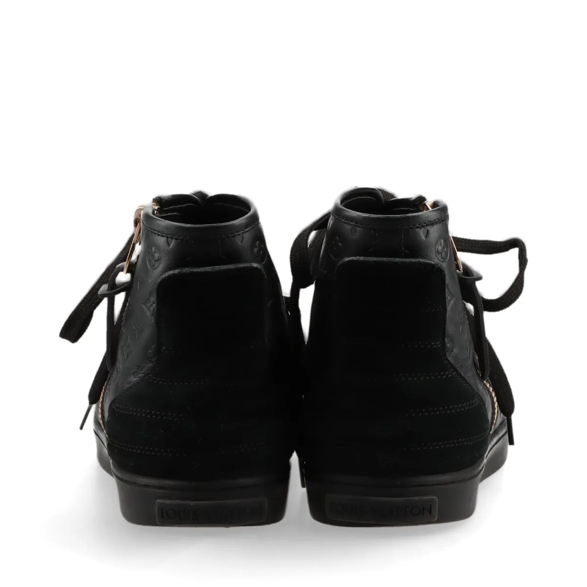 LOUIS VUITTON High-Top Sneakers 35.5 MS0183 Monogram LV Logo Sneakers