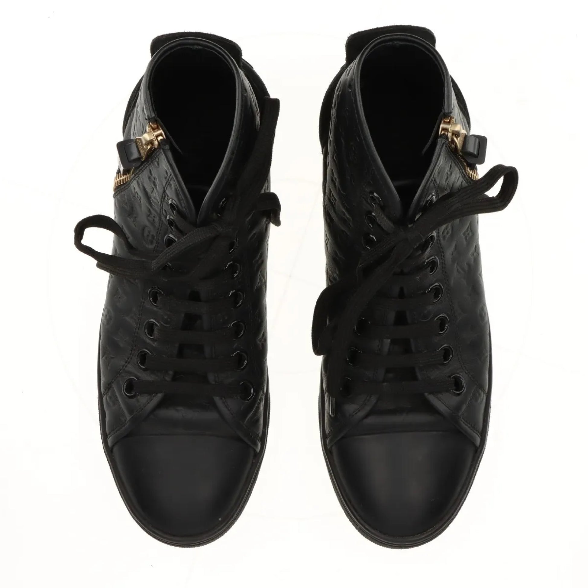 LOUIS VUITTON High-Top Sneakers 35.5 MS0183 Monogram LV Logo Sneakers
