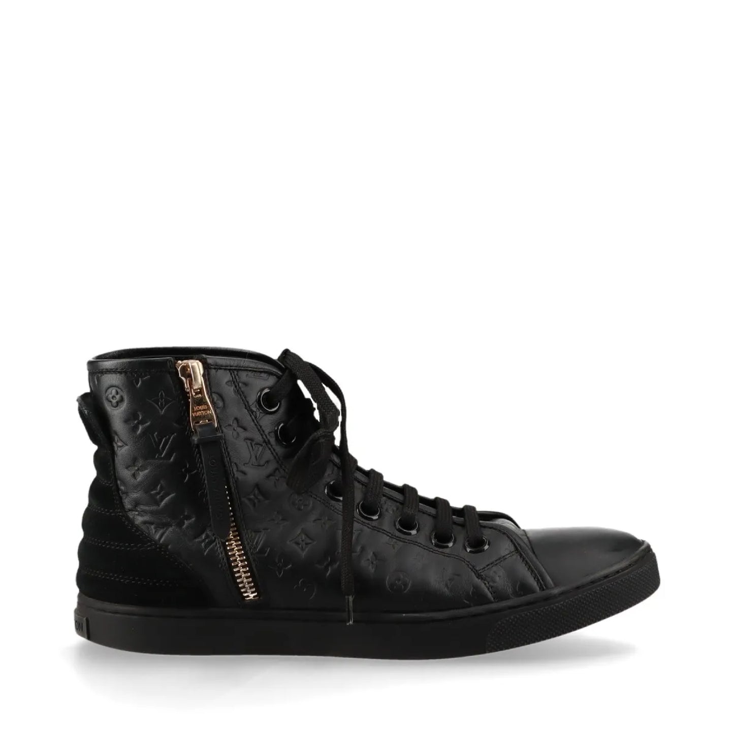 LOUIS VUITTON High-Top Sneakers 35.5 MS0183 Monogram LV Logo Sneakers