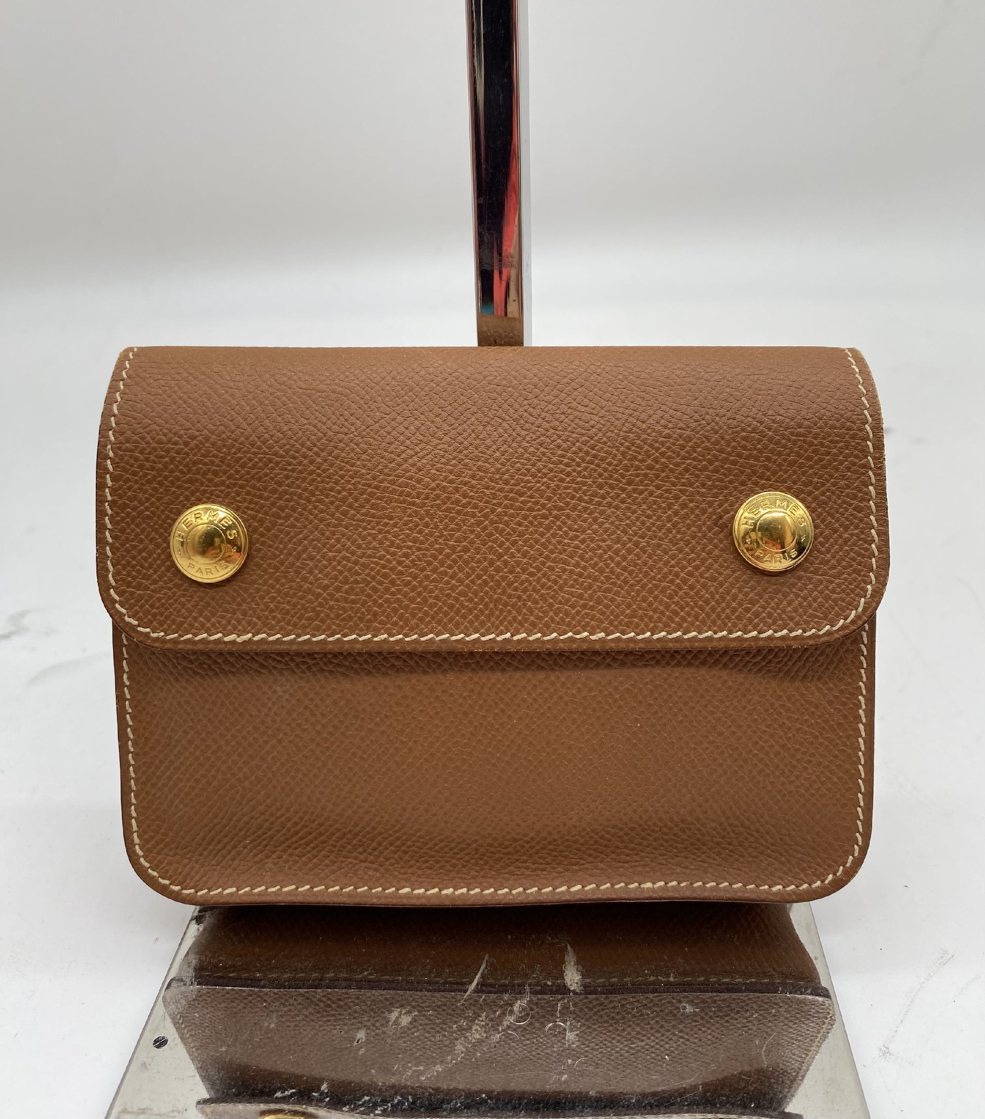 HERMES Pochette Green Kushbel Shoulder Bag