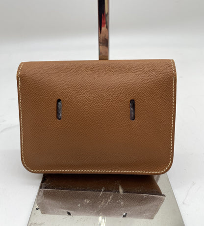 HERMES Pochette Green Kushbel Shoulder Bag