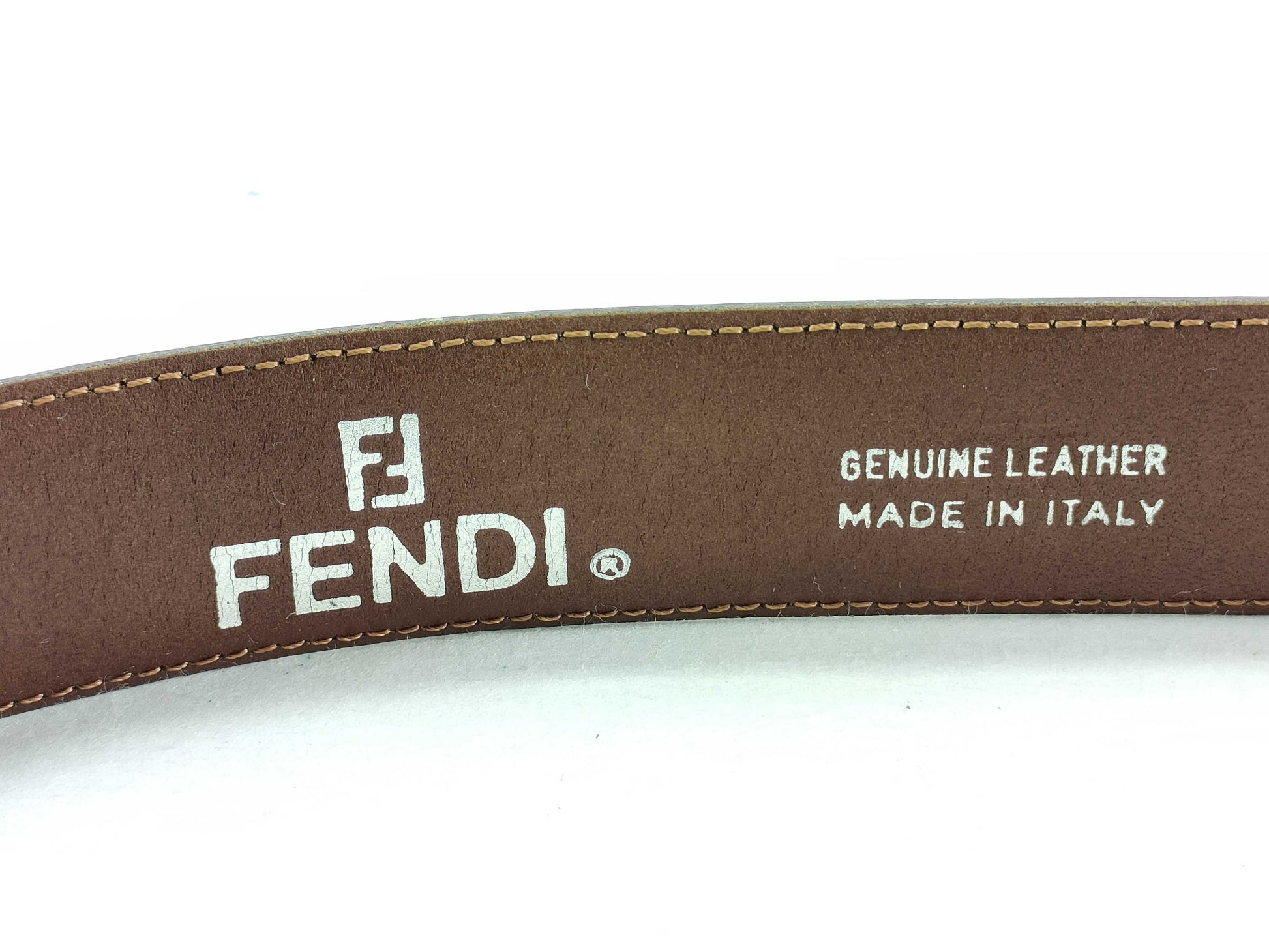 FENDI Pecan Belt Gold Fittings Belt