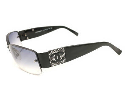 CHANEL Cocomark Rimless Sunglasses with Stone Sunglasses Sunglasses