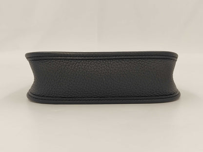 HERMES Evelyn 16 Black Shoulder Bag Tryon Clemence SV Hardware W Engraved Shoulder Bag