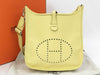 HERMES Leather Evelyn Shoulder Bag Yellow T-Engraved Shoulder Bag