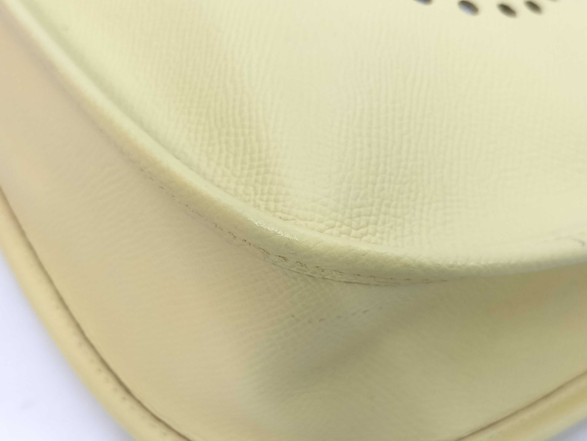 HERMES Leather Evelyn Shoulder Bag Yellow T-Engraved Shoulder Bag