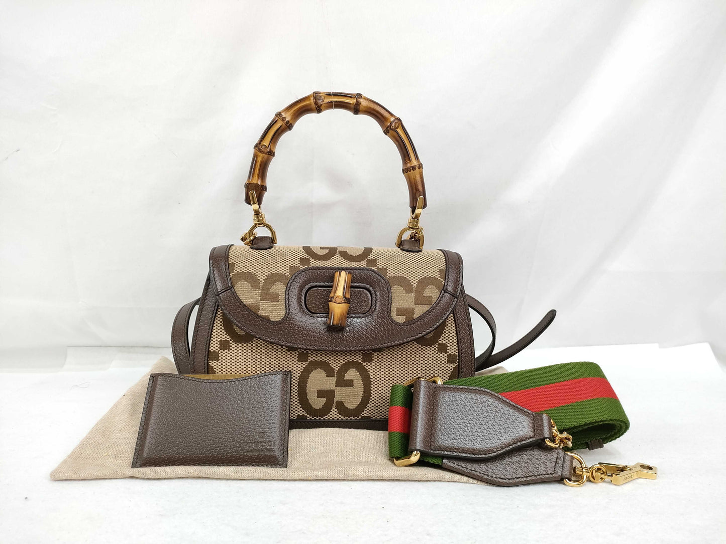 GUCCI Bamboo Gucci Jumbo GG Bamboo Bag Shoulder Bag