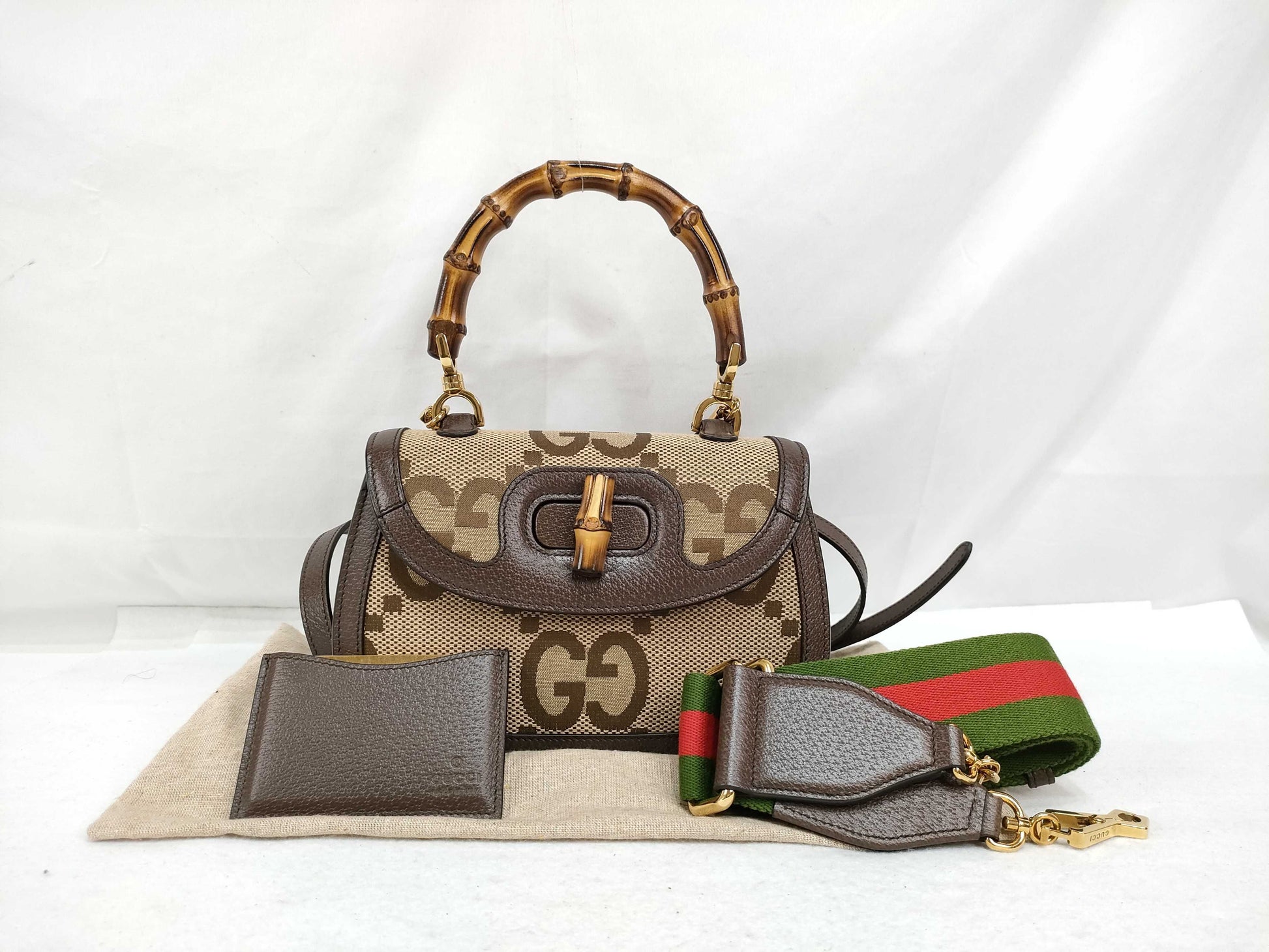 GUCCI Bamboo Gucci Jumbo GG Bamboo Bag Shoulder Bag