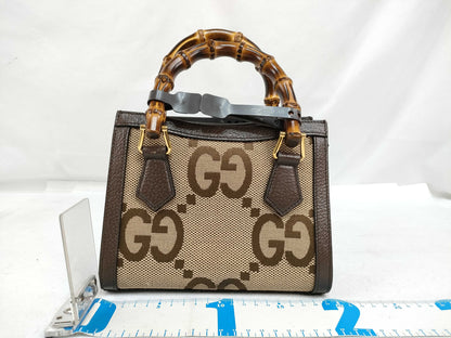 GUCCI Bamboo Gucci Jumbo GG Bamboo Bag Handbag