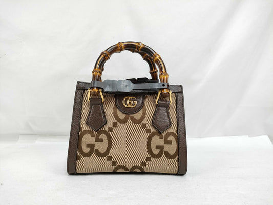 GUCCI Bamboo Gucci Jumbo GG Bamboo Bag Handbag