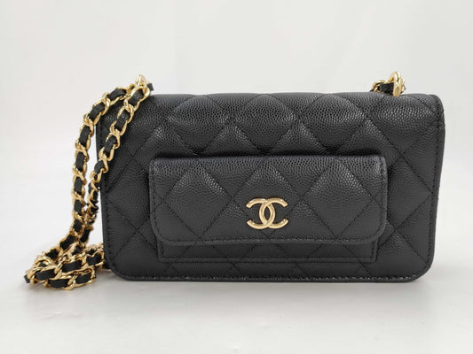 CHANEL Wallet Phone Case Shoulder Bag