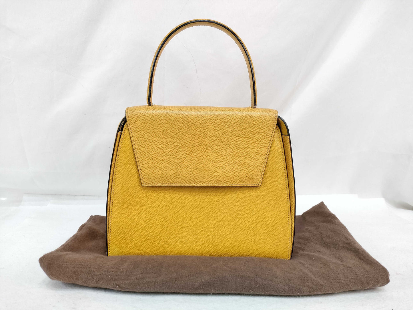 CELINE Celine Top Handle Purse Yellow Handbag