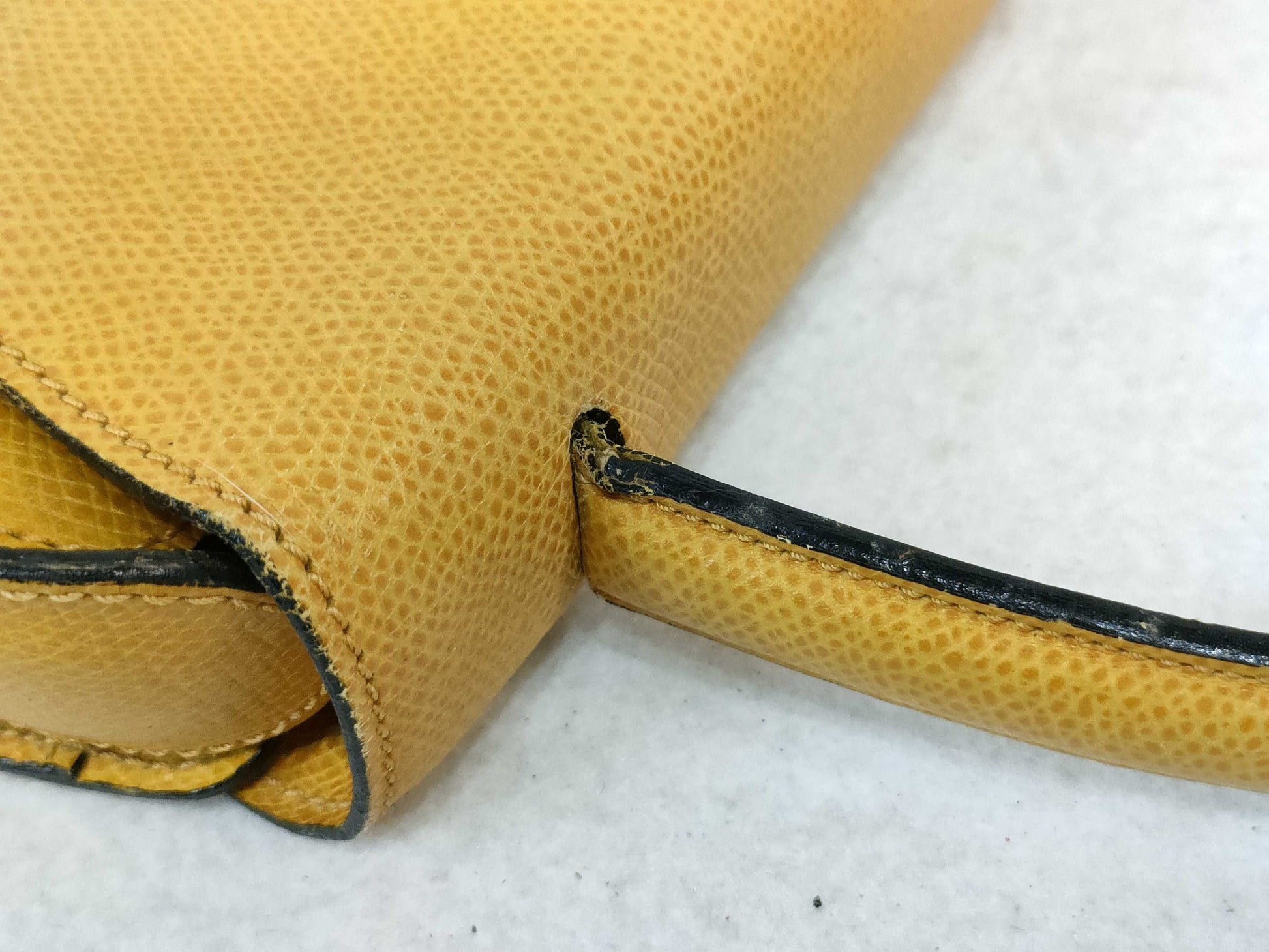 CELINE Celine Top Handle Purse Yellow Handbag