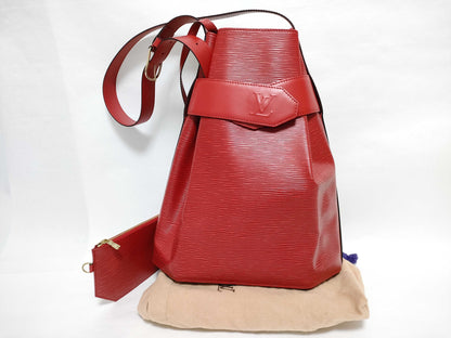 LOUIS VUITTON Epi Vuitton Sack DePaul GM Red Bag Shoulder Bag