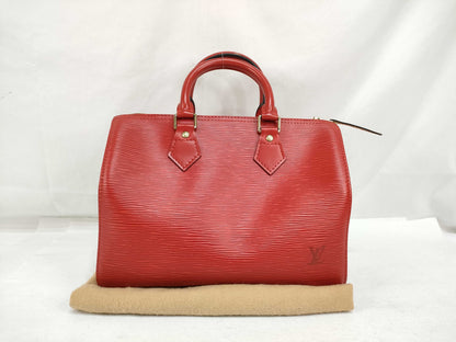 LOUIS VUITTON Epi Vuitton Speedy 25 Epi Red Bag Handbag