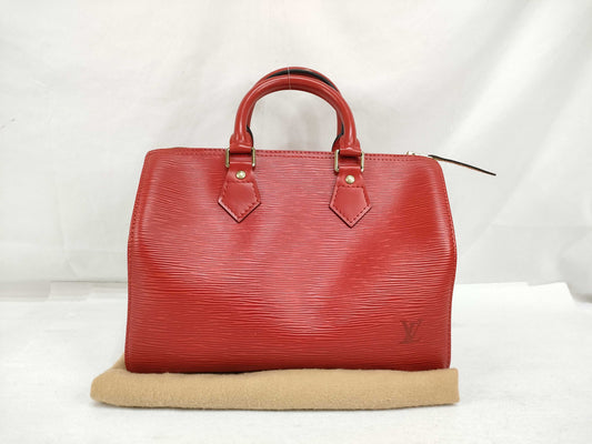 LOUIS VUITTON Epi Vuitton Speedy 25 Epi Red Bag Handbag