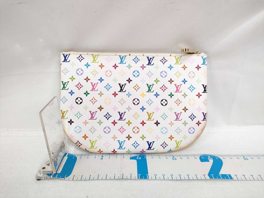 LOUIS VUITTON Monogram Multicolor Vuitton Pouch Multi White Bag Box Pouch