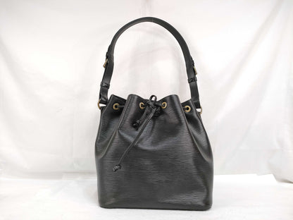LOUIS VUITTON Epi Vuitton Petit Noe Epi Black Handbag