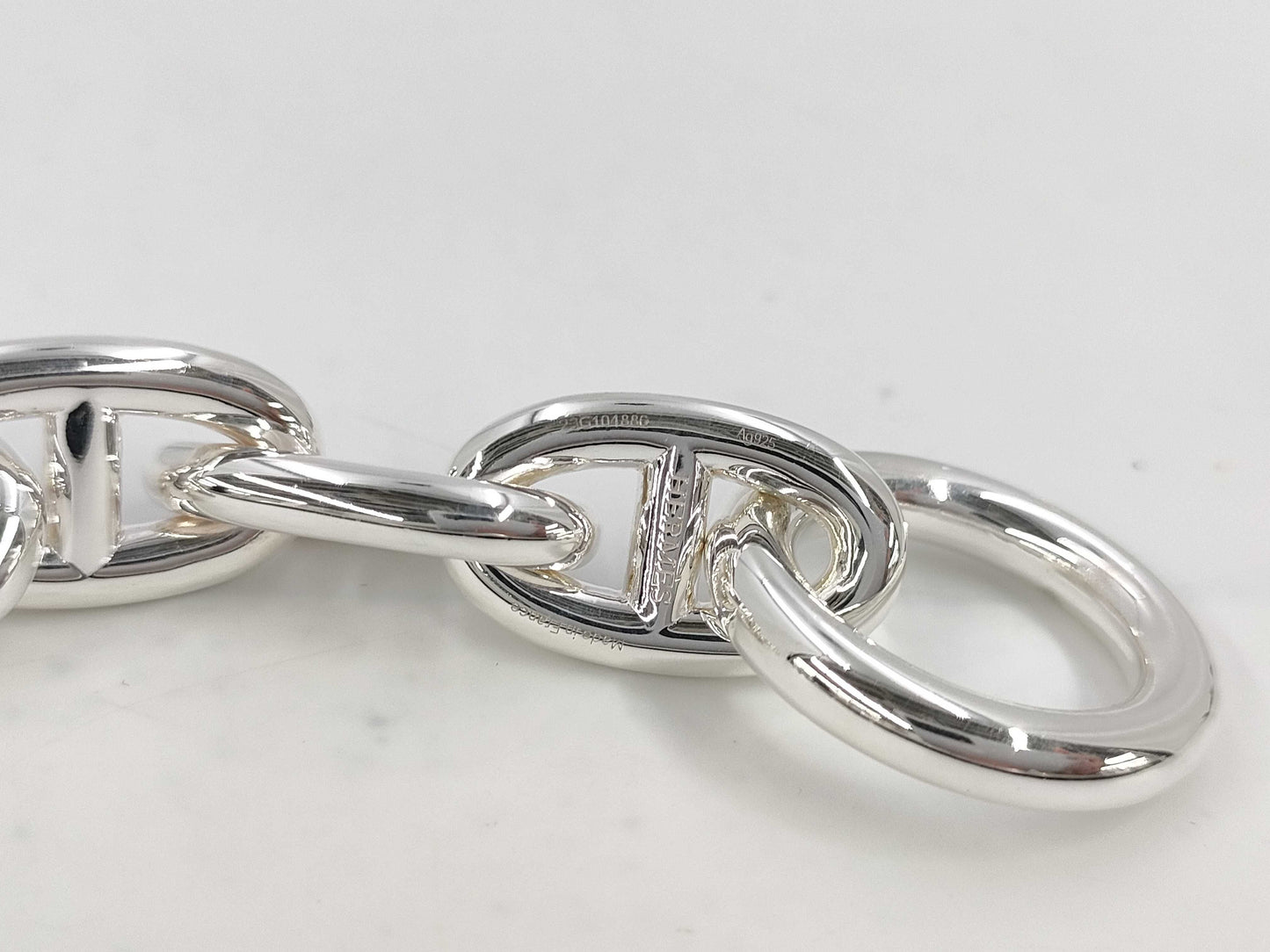 HERMES Schone Dunkle Bracelet TGM 10 Frames 99.5g Bracelet Bangle