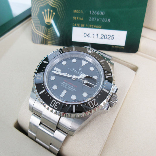 ROLEX 126600 287V1828 Black Dial Oyster Breath Men's Watch