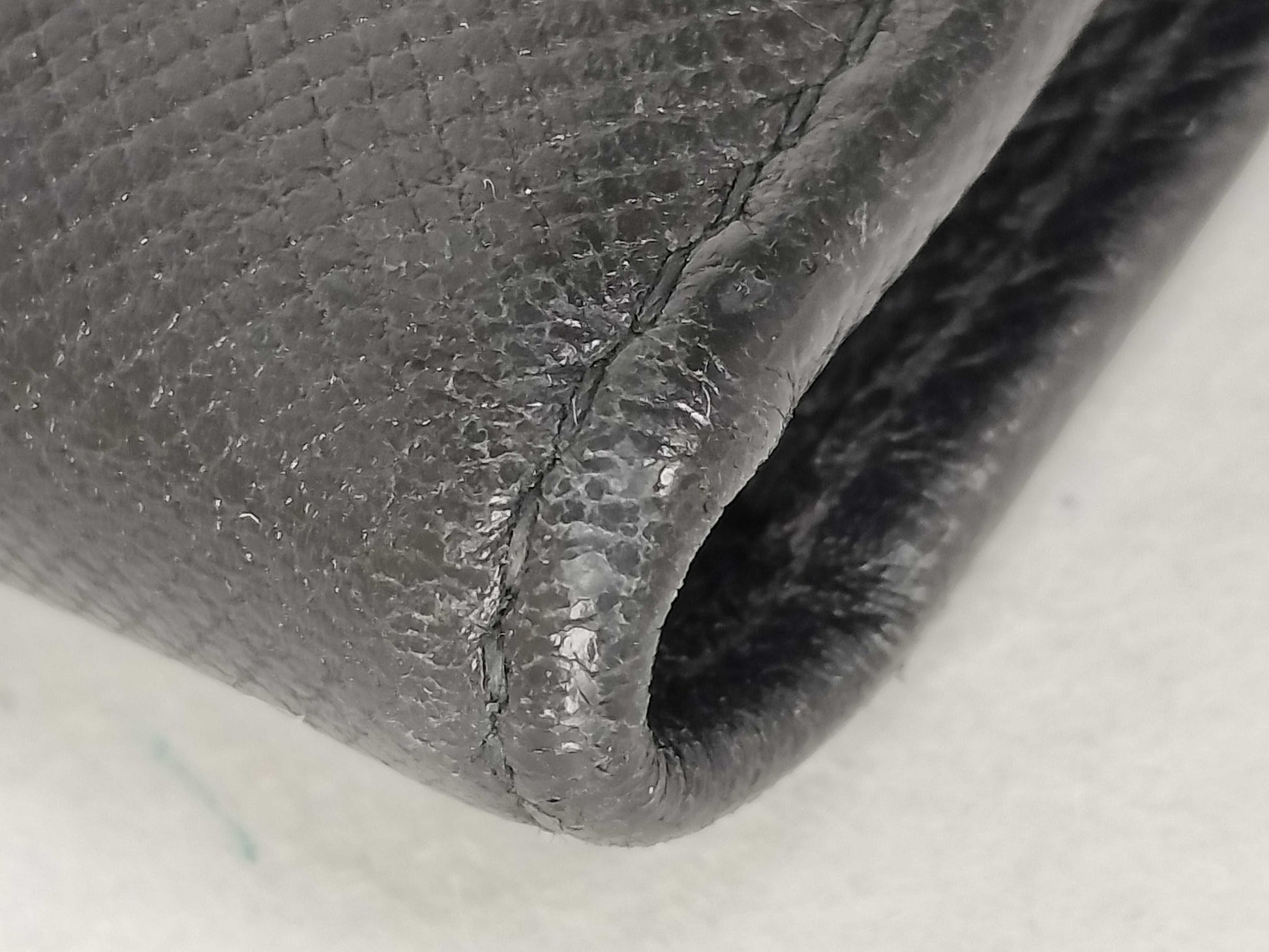 PRADA Wallet Tri-Fold Triangle Logo Leather Black Wallet