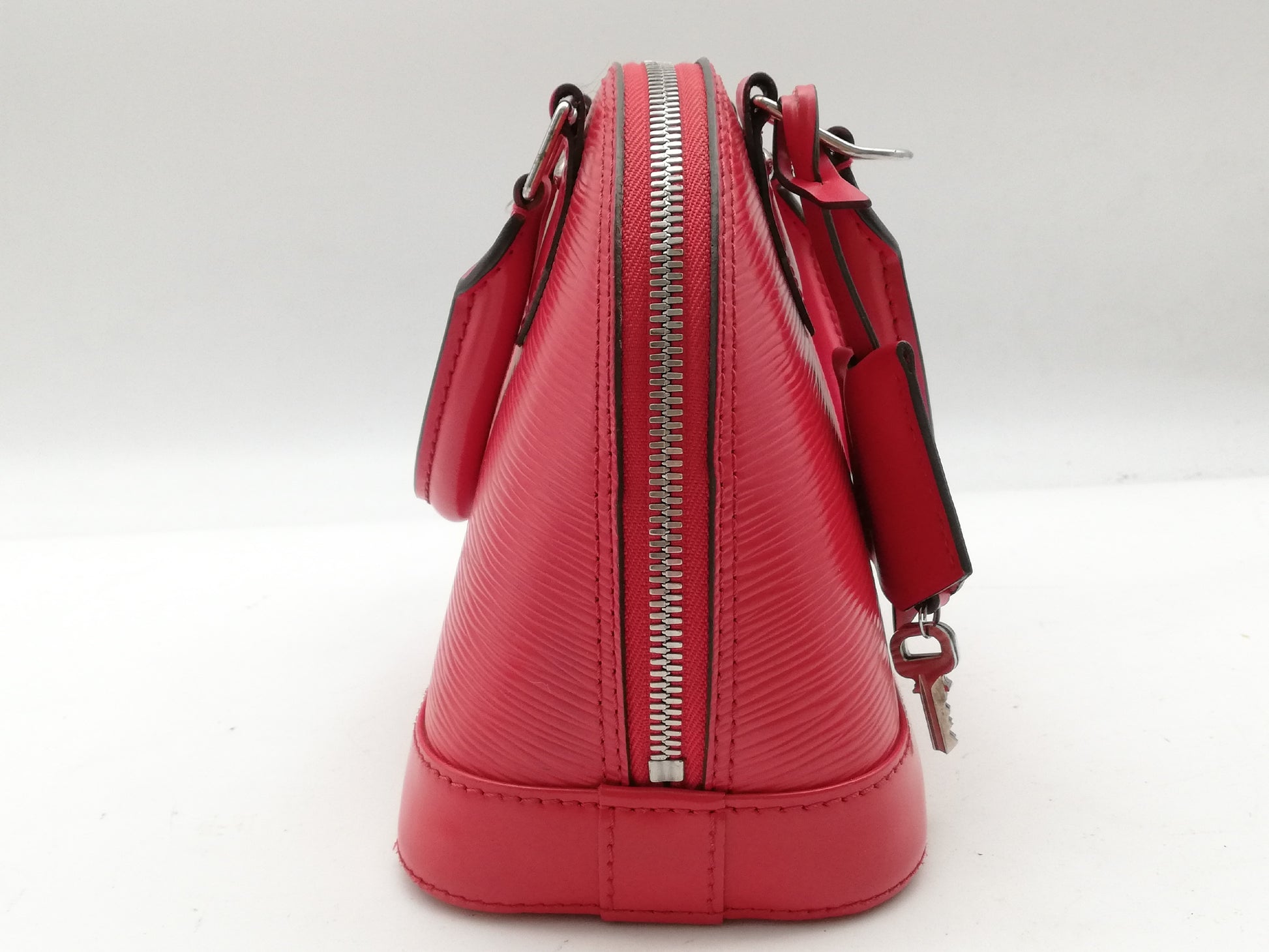 LOUIS VUITTON Epi Alma BB M41160 Shoulder Strap Crochet Padlock Handbag