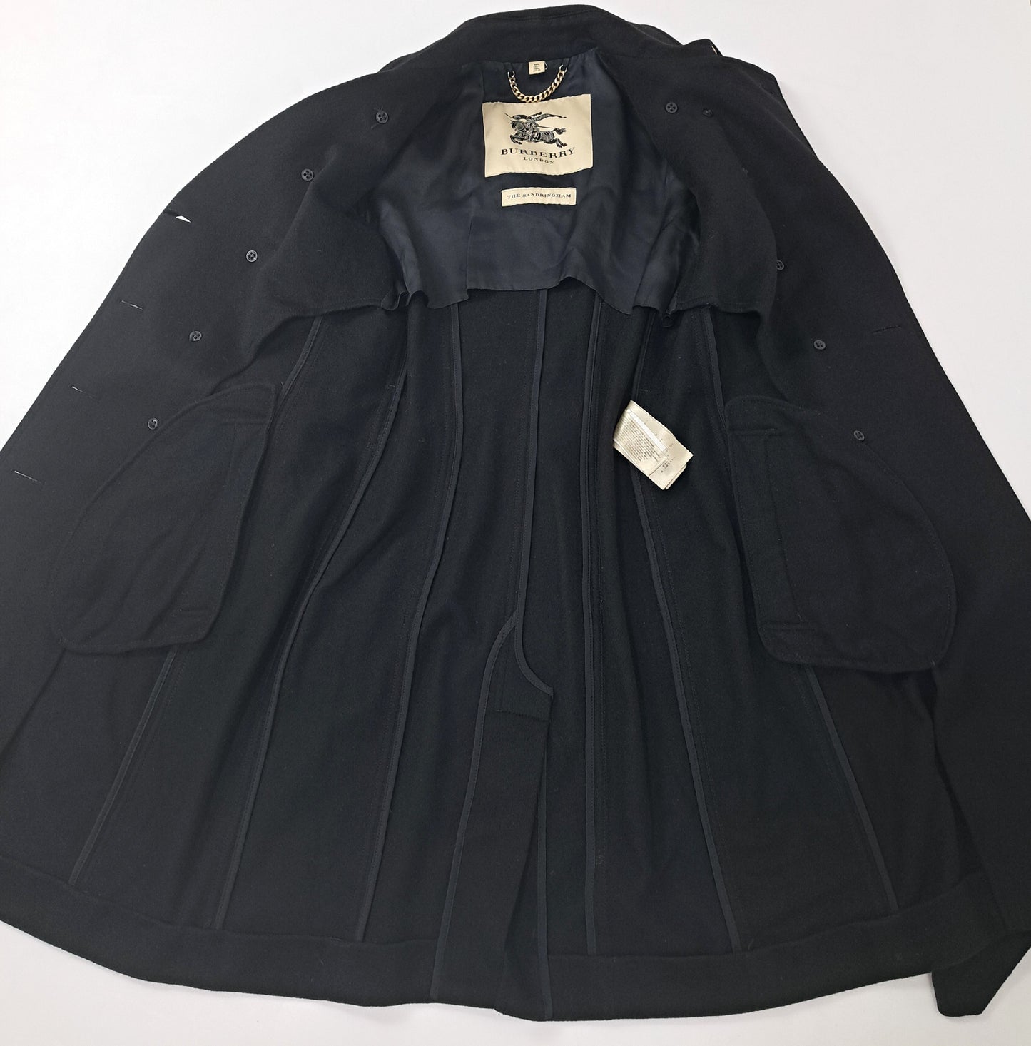 BURBERRY LONDON Burberry SANDRINGHAM Trench Coat, Excellent Condition, 100% Cashmere, Size 175