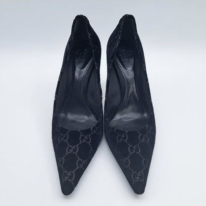 GUCCI GUCCI Bamboo Pumps Size 37 All-Over Print Pumps