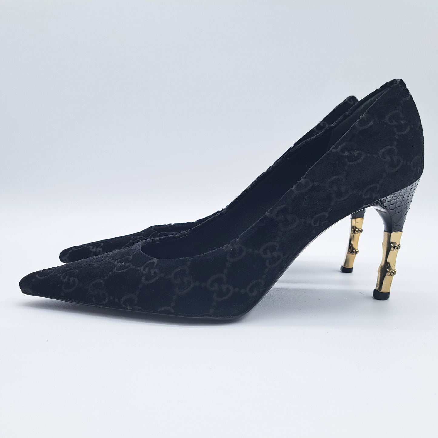 GUCCI GUCCI Bamboo Pumps Size 37 All-Over Print Pumps