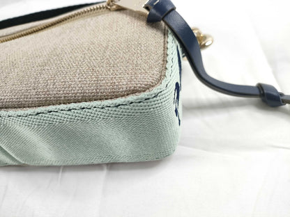 chloe Chloe Woody Belt Bag Belt Bag Body Bag Handbag Woody Canvas Blue Bag