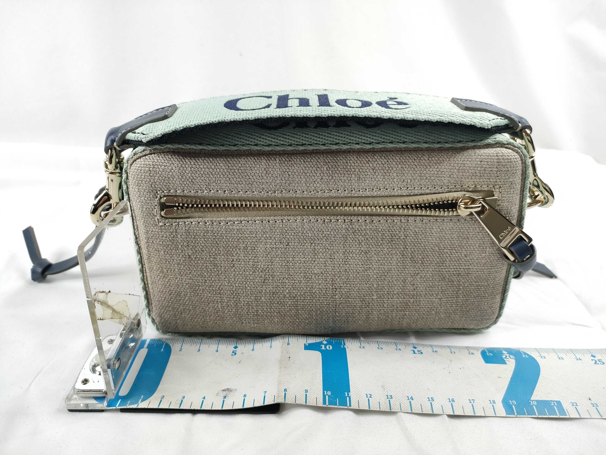 chloe Chloe Woody Belt Bag Belt Bag Body Bag Handbag Woody Canvas Blue Bag