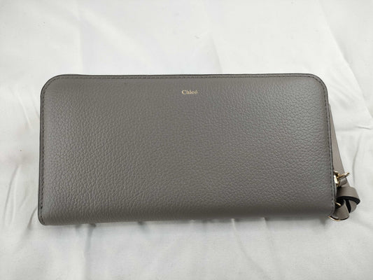 chloe Chloe ALPHABET Alphabet Long Wallet Wallet Gray Wallet